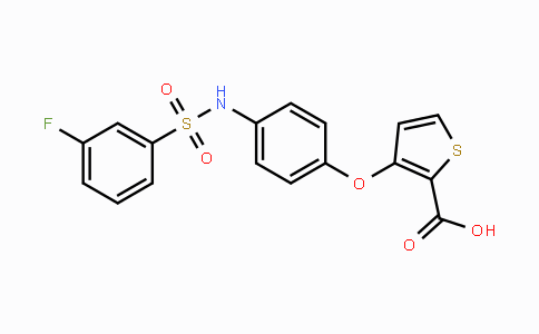 CAS No. 882747-66-2, 3-(4-{[(3-Fluorophenyl)sulfonyl]amino}phenoxy)-2-thiophenecarboxylic acid