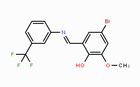CAS No. 338750-60-0, 4-Bromo-2-methoxy-6-({[3-(trifluoromethyl)phenyl]imino}methyl)benzenol