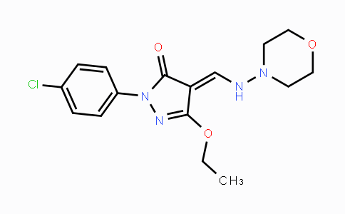 CAS No. 338751-09-0, 2-(4-Chlorophenyl)-5-ethoxy-4-[(morpholinoamino)methylene]-2,4-dihydro-3H-pyrazol-3-one