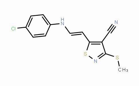 CAS No. 1164560-32-0, 5-[2-(4-Chloroanilino)vinyl]-3-(methylsulfanyl)-4-isothiazolecarbonitrile