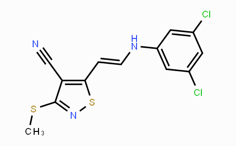 CAS No. 338751-27-2, 5-[2-(3,5-Dichloroanilino)vinyl]-3-(methylsulfanyl)-4-isothiazolecarbonitrile
