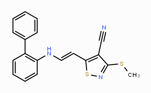 CAS No. 338751-28-3, 5-[2-([1,1'-Biphenyl]-2-ylamino)vinyl]-3-(methylsulfanyl)-4-isothiazolecarbonitrile