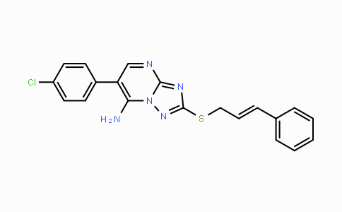 CAS No. 338751-64-7, 6-(4-Chlorophenyl)-2-[(3-phenyl-2-propenyl)sulfanyl][1,2,4]triazolo[1,5-a]pyrimidin-7-amine