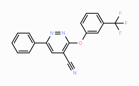 CAS No. 338751-76-1, 6-Phenyl-3-[3-(trifluoromethyl)phenoxy]-4-pyridazinecarbonitrile