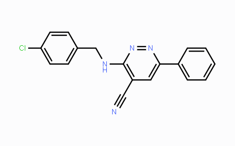 CAS No. 338752-72-0, 3-[(4-Chlorobenzyl)amino]-6-phenyl-4-pyridazinecarbonitrile