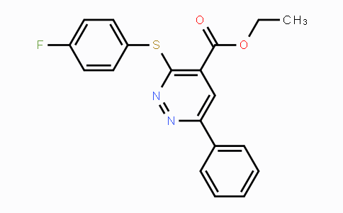 CAS No. 338753-16-5, Ethyl 3-[(4-fluorophenyl)sulfanyl]-6-phenyl-4-pyridazinecarboxylate