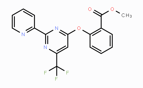 CAS No. 338754-17-9, Methyl 2-{[2-(2-pyridinyl)-6-(trifluoromethyl)-4-pyrimidinyl]oxy}benzenecarboxylate