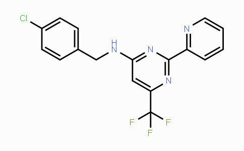 CAS No. 338754-27-1, N-(4-Chlorobenzyl)-2-(2-pyridinyl)-6-(trifluoromethyl)-4-pyrimidinamine