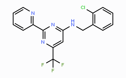 CAS No. 338754-48-6, N-(2-Chlorobenzyl)-2-(2-pyridinyl)-6-(trifluoromethyl)-4-pyrimidinamine