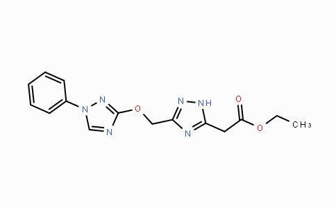 CAS No. 338756-09-5, Ethyl 2-(3-{[(1-phenyl-1H-1,2,4-triazol-3-yl)oxy]methyl}-1H-1,2,4-triazol-5-yl)acetate