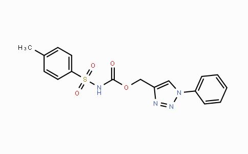CAS No. 338757-24-7, (1-Phenyl-1H-1,2,3-triazol-4-yl)methyl N-[(4-methylphenyl)sulfonyl]carbamate
