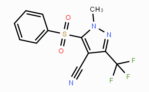 CAS No. 318284-63-8, 1-Methyl-5-(phenylsulfonyl)-3-(trifluoromethyl)-1H-pyrazole-4-carbonitrile