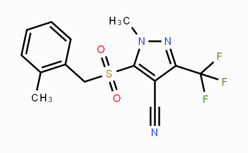 CAS No. 318284-65-0, 1-Methyl-5-[(2-methylbenzyl)sulfonyl]-3-(trifluoromethyl)-1H-pyrazole-4-carbonitrile