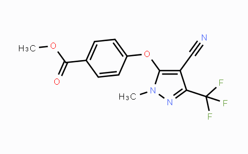 CAS No. 318469-10-2, Methyl 4-{[4-cyano-1-methyl-3-(trifluoromethyl)-1H-pyrazol-5-yl]oxy}benzenecarboxylate