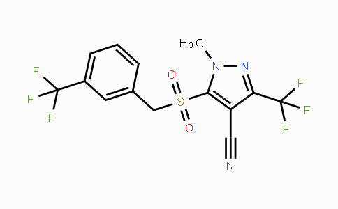 CAS No. 318469-14-6, 1-Methyl-3-(trifluoromethyl)-5-{[3-(trifluoromethyl)benzyl]sulfonyl}-1H-pyrazole-4-carbonitrile