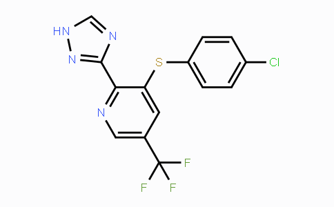 CAS No. 338759-01-6, 4-Chlorophenyl 2-(1H-1,2,4-triazol-3-yl)-5-(trifluoromethyl)-3-pyridinyl sulfide