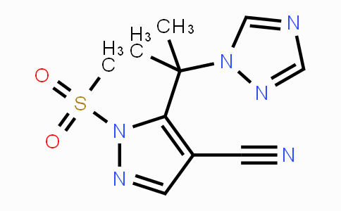 CAS No. 318469-21-5, 1-(Methylsulfonyl)-5-[1-methyl-1-(1H-1,2,4-triazol-1-yl)ethyl]-1H-pyrazole-4-carbonitrile
