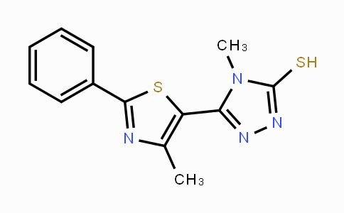 CAS No. 219860-18-1, 4-Methyl-5-(4-methyl-2-phenyl-1,3-thiazol-5-yl)-4H-1,2,4-triazole-3-thiol