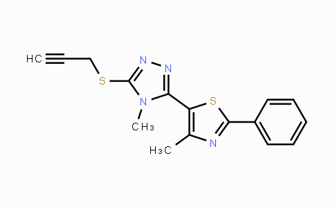 CAS No. 338760-00-2, 4-Methyl-3-(4-methyl-2-phenyl-1,3-thiazol-5-yl)-5-(2-propynylsulfanyl)-4H-1,2,4-triazole