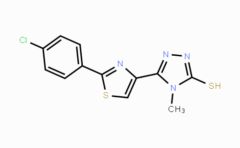 CAS No. 198841-45-1, 5-[2-(4-Chlorophenyl)-1,3-thiazol-4-yl]-4-methyl-4H-1,2,4-triazole-3-thiol