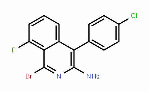 CAS No. 338761-94-7, 1-Bromo-4-(4-chlorophenyl)-8-fluoro-3-isoquinolinylamine