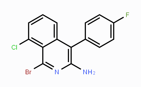 CAS No. 338953-28-9, 1-Bromo-8-chloro-4-(4-fluorophenyl)-3-isoquinolinamine
