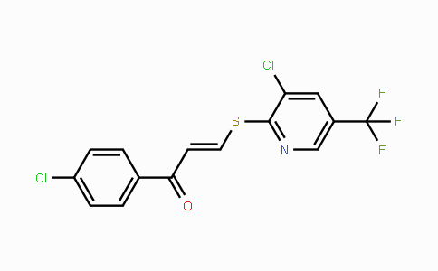 CAS No. 288270-43-9, 1-(4-Chlorophenyl)-3-{[3-chloro-5-(trifluoromethyl)-2-pyridinyl]sulfanyl}-2-propen-1-one