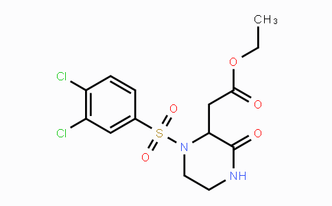 CAS No. 318469-55-5, Ethyl 2-{1-[(3,4-dichlorophenyl)sulfonyl]-3-oxo-2-piperazinyl}acetate