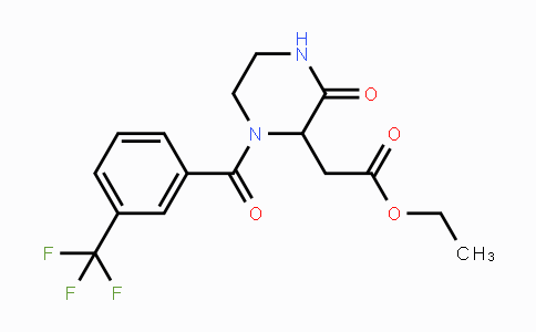 CAS No. 318469-59-9, Ethyl 2-{3-oxo-1-[3-(trifluoromethyl)benzoyl]-2-piperazinyl}acetate