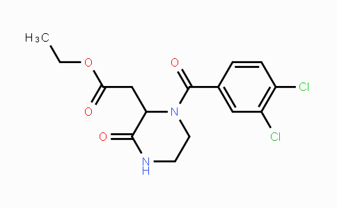 CAS No. 318469-60-2, Ethyl 2-[1-(3,4-dichlorobenzoyl)-3-oxo-2-piperazinyl]acetate