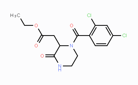 CAS No. 318469-62-4, Ethyl 2-[1-(2,4-dichlorobenzoyl)-3-oxo-2-piperazinyl]acetate