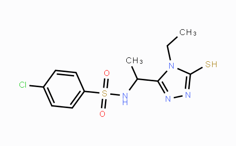 CAS No. 338953-97-2, 4-Chloro-N-[1-(4-ethyl-5-sulfanyl-4H-1,2,4-triazol-3-yl)ethyl]benzenesulfonamide