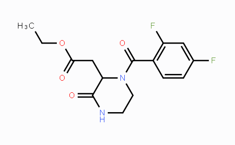 CAS No. 318288-62-9, Ethyl 2-[1-(2,4-difluorobenzoyl)-3-oxo-2-piperazinyl]acetate