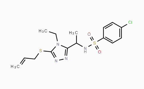 CAS No. 338954-06-6, N-{1-[5-(Allylsulfanyl)-4-ethyl-4H-1,2,4-triazol-3-yl]ethyl}-4-chlorobenzenesulfonamide