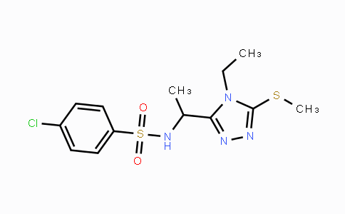 CAS No. 338954-07-7, 4-Chloro-N-{1-[4-ethyl-5-(methylsulfanyl)-4H-1,2,4-triazol-3-yl]ethyl}benzenesulfonamide