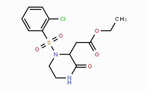 CAS No. 318288-72-1, Ethyl 2-{1-[(2-chlorophenyl)sulfonyl]-3-oxo-2-piperazinyl}acetate