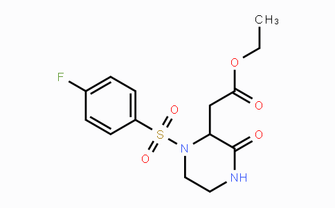 CAS No. 318288-74-3, Ethyl 2-{1-[(4-fluorophenyl)sulfonyl]-3-oxo-2-piperazinyl}acetate