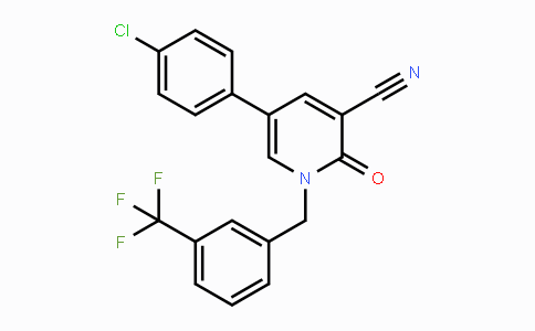CAS No. 338954-80-6, 5-(4-Chlorophenyl)-2-oxo-1-[3-(trifluoromethyl)benzyl]-1,2-dihydro-3-pyridinecarbonitrile