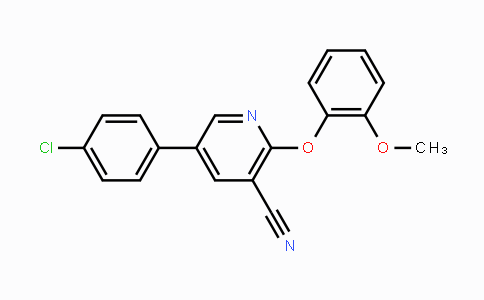 CAS No. 338955-29-6, 5-(4-Chlorophenyl)-2-(2-methoxyphenoxy)nicotinonitrile