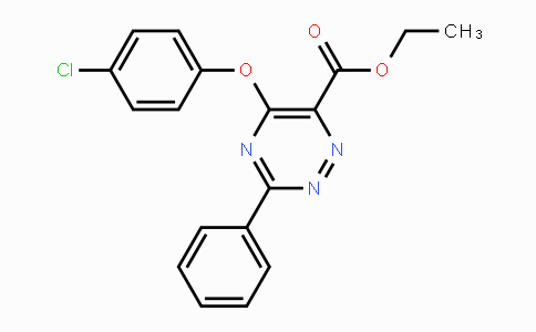 CAS No. 338957-35-0, Ethyl 5-(4-chlorophenoxy)-3-phenyl-1,2,4-triazine-6-carboxylate