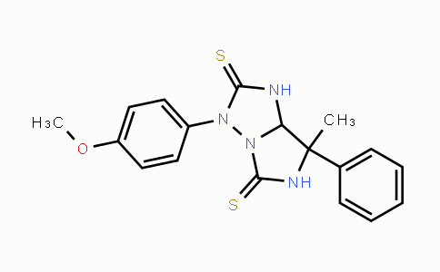CAS No. 400084-37-9, 3-(4-Methoxyphenyl)-7-methyl-7-phenyldihydro-1H-imidazo[1,5-b][1,2,4]triazole-2,5(3H,6H)-dithione