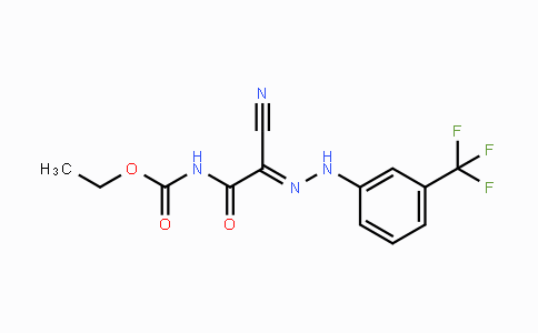 CAS No. 118806-30-7, Ethyl N-(2-cyano-2-{2-[3-(trifluoromethyl)phenyl]hydrazono}acetyl)carbamate