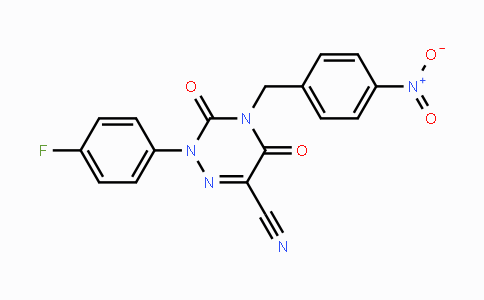 CAS No. 478048-46-3, 2-(4-Fluorophenyl)-4-(4-nitrobenzyl)-3,5-dioxo-2,3,4,5-tetrahydro-1,2,4-triazine-6-carbonitrile