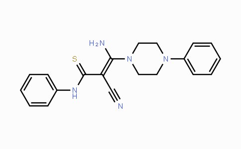CAS No. 165824-75-9, 3-Amino-2-cyano-N-phenyl-3-(4-phenylpiperazino)-2-propenethioamide