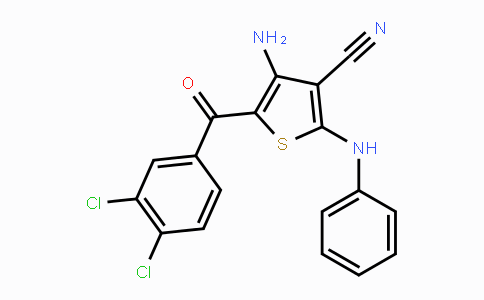 CAS No. 338959-74-3, 4-Amino-2-anilino-5-(3,4-dichlorobenzoyl)-3-thiophenecarbonitrile