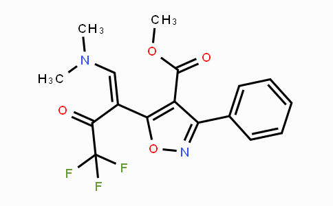 CAS No. 338960-24-0, Methyl 5-[2-(dimethylamino)-1-(2,2,2-trifluoroacetyl)vinyl]-3-phenyl-4-isoxazolecarboxylate