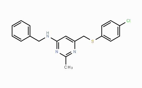 CAS No. 338960-31-9, N-Benzyl-6-{[(4-chlorophenyl)sulfanyl]methyl}-2-methyl-4-pyrimidinamine