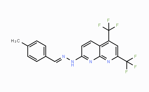 CAS No. 338962-11-1, 4-Methylbenzenecarbaldehyde N-[5,7-bis(trifluoromethyl)[1,8]naphthyridin-2-yl]hydrazone