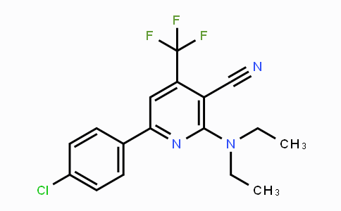 CAS No. 338963-37-4, 6-(4-Chlorophenyl)-2-(diethylamino)-4-(trifluoromethyl)nicotinonitrile