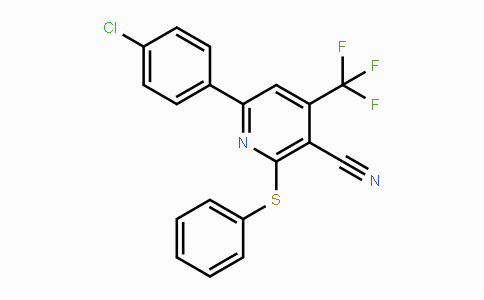 CAS No. 338963-44-3, 6-(4-Chlorophenyl)-2-(phenylsulfanyl)-4-(trifluoromethyl)nicotinonitrile